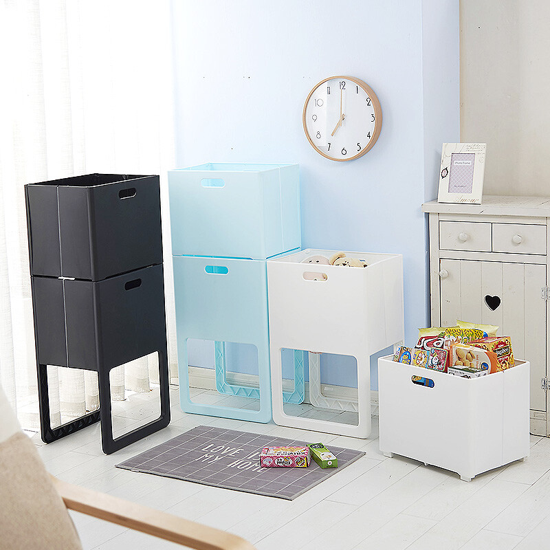 可折叠多功能收纳篮 5815 蓝色高款，让日常杂物收纳更轻松